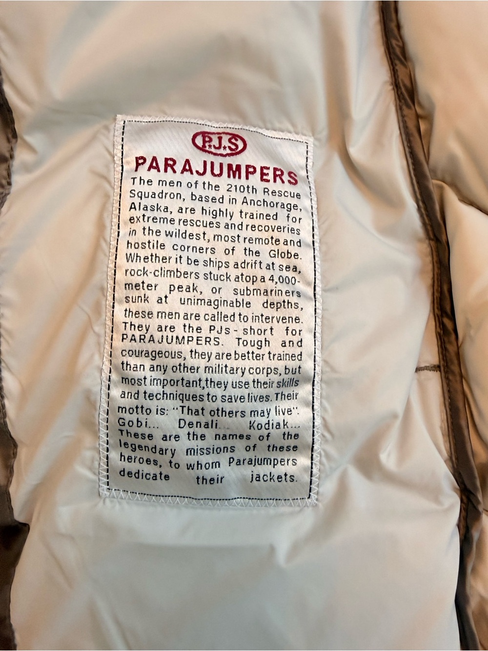 Parajumpers Puffer Hooded Longline Coat in Taupe - Picture 9 of 15